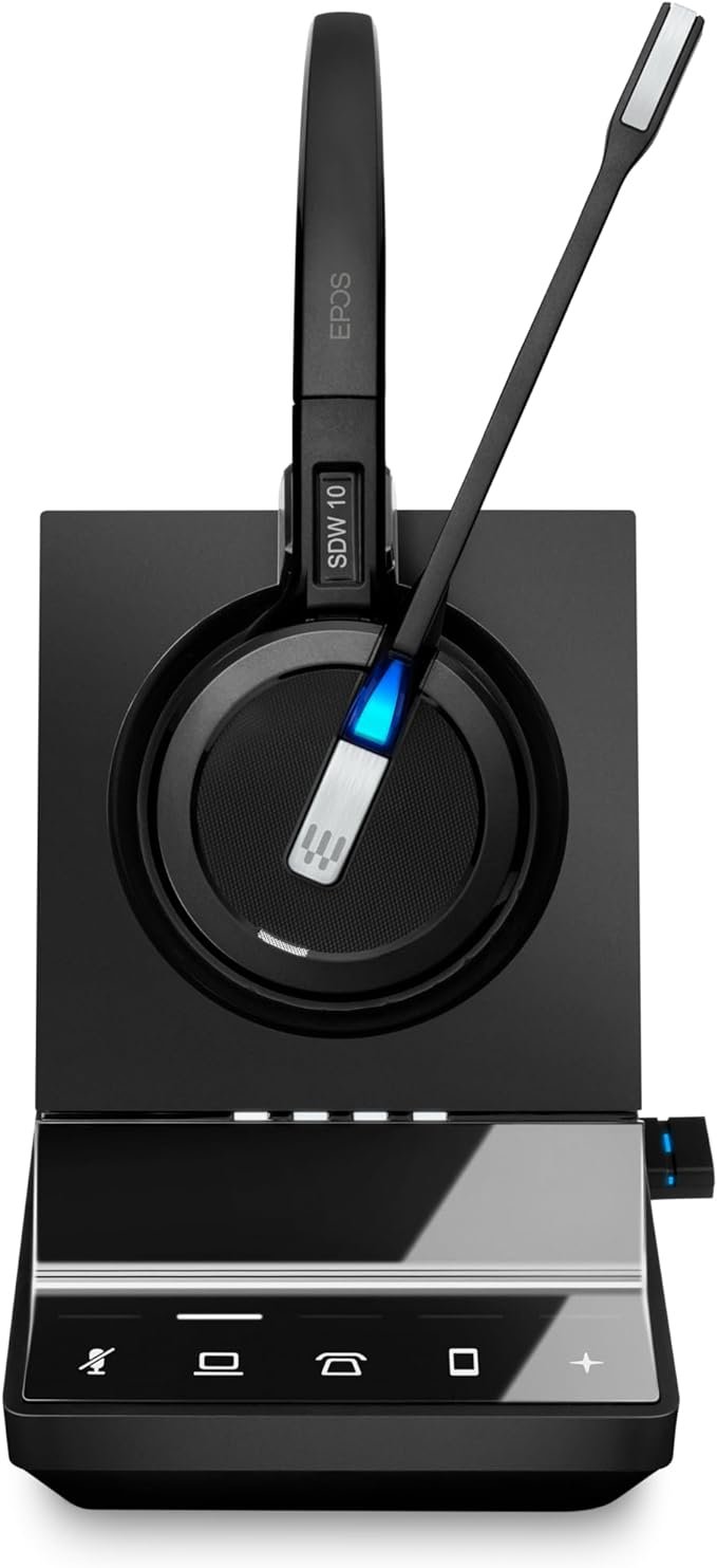 Sennheiser SDW 5016 (507016) Single-Sided Wireless DECT Headset for Desk Phone Softphone
