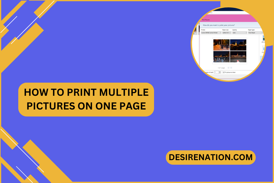 How to Print Multiple Pictures on One Page